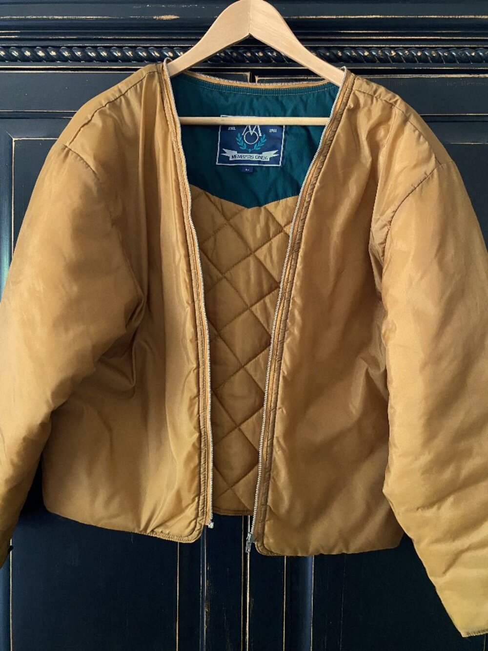 Vintage Members Only Racer Jacket Zip-In Quilted Liner Insert - Size: Men’s L